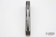 Sigil - Satin/Titanium/Blue Hardware/Damascus Plate