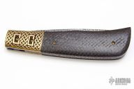 Feather Damascus Linerlock