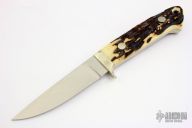 Loveless Style Drop Point Hunter - Stag