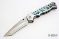 Custom Marauder Tanto - Hand Ground Mirro/Satin - Abalone 1of5