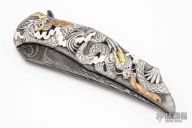 Engraved Damascus Flipper