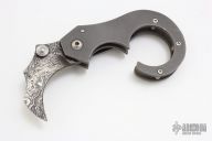 Mini Damascus Folding Karambit