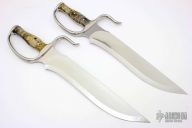 Pair of Double Ground Recurve Butterfly Swords - Prototype