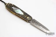 Model 30 - Damascus, Mokume & Pearl Interframe Lockback Dagger