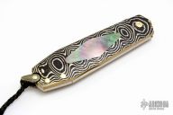 Model 30 - Damascus, Mokume & Pearl Interframe Lockback Dagger