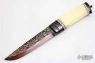 Damascus and Mammoth Ivory Hunter