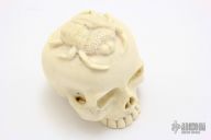 Antique Ivory Cue Ball Carved Skull