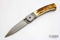 Damasteel and Stag Linerlock