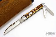 TB2014 Lockback Whittler - Antique Jigged Bone