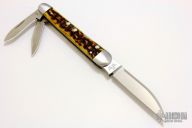 TB2014 Lockback Whittler - Antique Jigged Bone