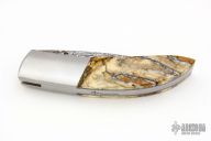 Damascus Liner Lock Pocket Knife