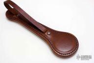 10" Brown Leather Pancake Sap