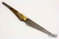 Small Damascus Fixed Blade