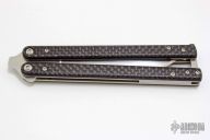 Carbon Fiber Tanto Balisong #006
