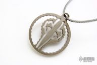 Titanium Dagger Logo Keychain