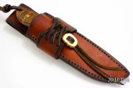 Damascus Hunter with Silver Wire Inlays