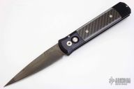 Godfather - Black Handle / Carbon Fiber Inlays / Black Blade