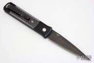 Godfather - Black Handle / Carbon Fiber Inlays / Black Blade
