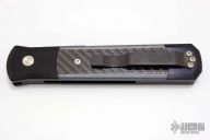 Godfather - Black Handle / Carbon Fiber Inlays / Black Blade