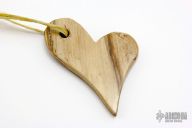 Heart Pendant - Bark Mammoth Ivory