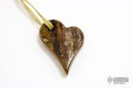 Heart Pendant - Bark Mammoth Ivory