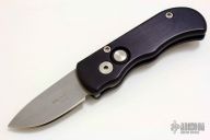 Runt - Black Handle Bead Blast Blade