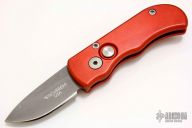 Runt - Red Handle Bead Blast Blade