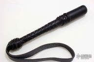 9" Black Leather Springloaded Blackjack w/ Strap