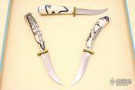 3 Carved Bird and Trouts