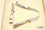 3 Carved Bird and Trouts