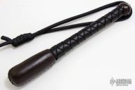 7" Black Leather Springloaded Blackjack w/ Strap