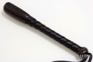 7" Black Leather Springloaded Blackjack w/ Strap