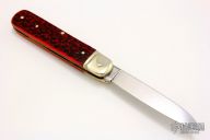 Leverlock Auto - Red Jigged Bone