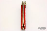 Leverlock Auto - Red Jigged Bone