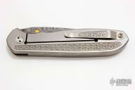 Jigged Estrella with Damasteel and Gold Thumbstud