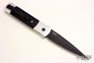 Godfather - Silver Handle / Black G-10 Inlays / Black Blade