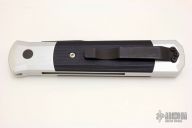 Godfather - Silver Handle / Black G-10 Inlays / Black Blade