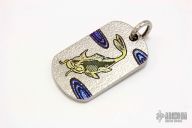 Machined Titanium Pendant - Carp