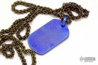 Machined Titanium Pendant with Chain Mail Chain - Cthulhu