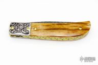 Engraved Damascus Gents Folder