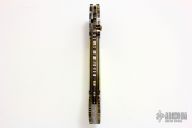 Damascus and Gold Lip Pearl Linerlock