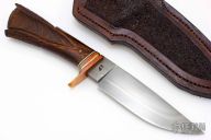 Carved Damascus Hunter