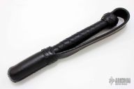 9" Black Leather Springloaded Blackjack w/ Strap