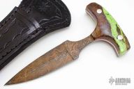 Damascus Push Dagger