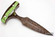 Damascus Push Dagger