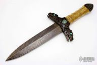 Damascus and Walrus Ivory Dagger