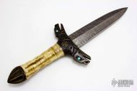 Damascus and Walrus Ivory Dagger