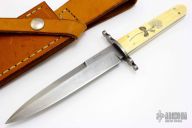 Scrimshawed Damascus Dagger