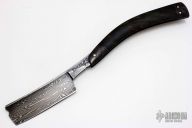 Barber's Notch 8/8 Straight Razor with Damascus