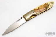 Scrimshawed Mammoth Linerlock